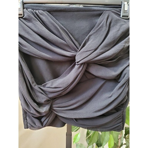 Express Mesh Wrap Twist Front Goth Bodycon Mini Skirt Size 6 - Picture 4 of 11